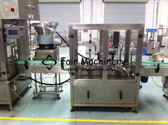 220VAC 0.4mpa Beverage Filling Production Line 35BPM Liquid Capping Labeling