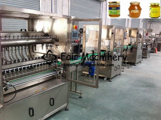 220V 7kw Capping Filling Machine Vacuum , 100ml Jam Jar Filling Machine