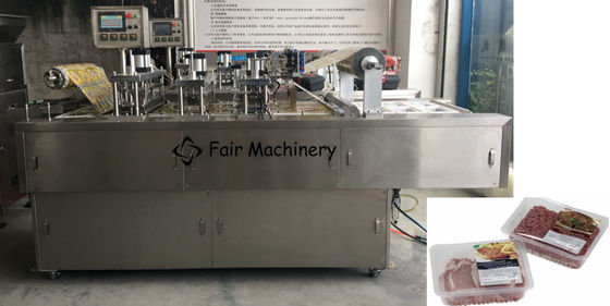 1800BPH Food Box Sealing Machine , VAC60 PLC Vacuum Nitrogen Sealer Machines