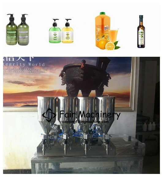 0.4mpa 500ml Shampoo Filling Machine Pneumatic For Liquid 40B/Min