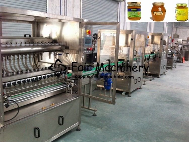 220V 7kw Capping Filling Machine Vacuum , 100ml Jam Jar Filling Machine