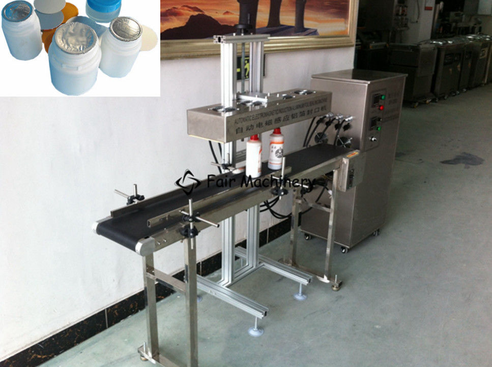 50BPM 3PH Electromagnetic Induction Foil Capping Machine Bottle Cap Sealing 1.8KW