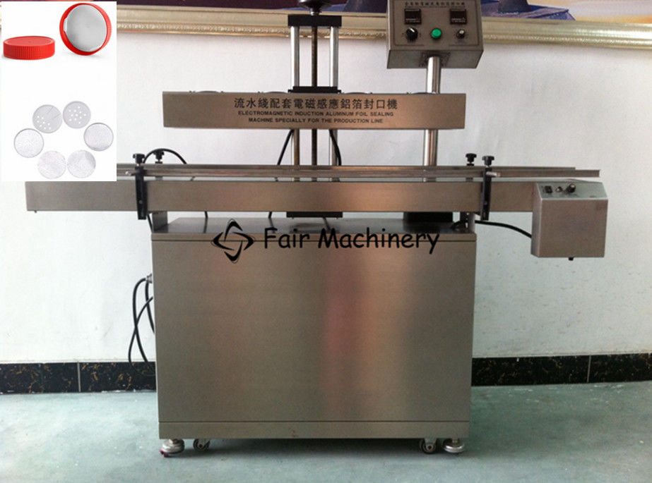 2.9KW 50HZ PET Bottle Capping Machine , 50BPM Aluminum Foil Induction Sealing Machine