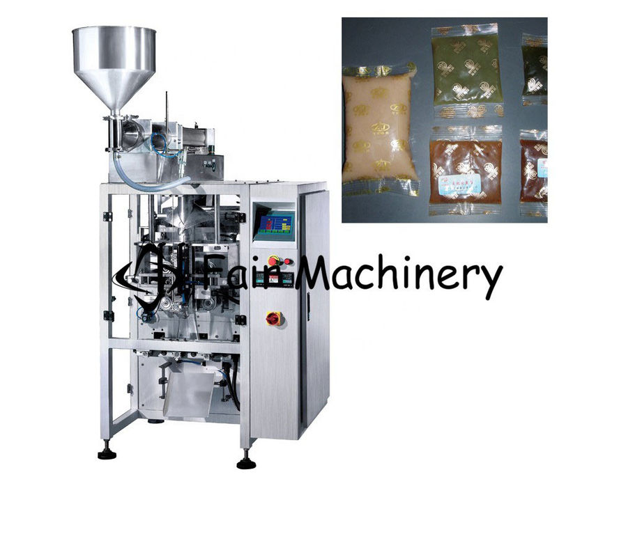 3PH Tomato Ketchup Pouch Packing Machine , 2.5Kw 50BPM Pouch Filling Packing Machine